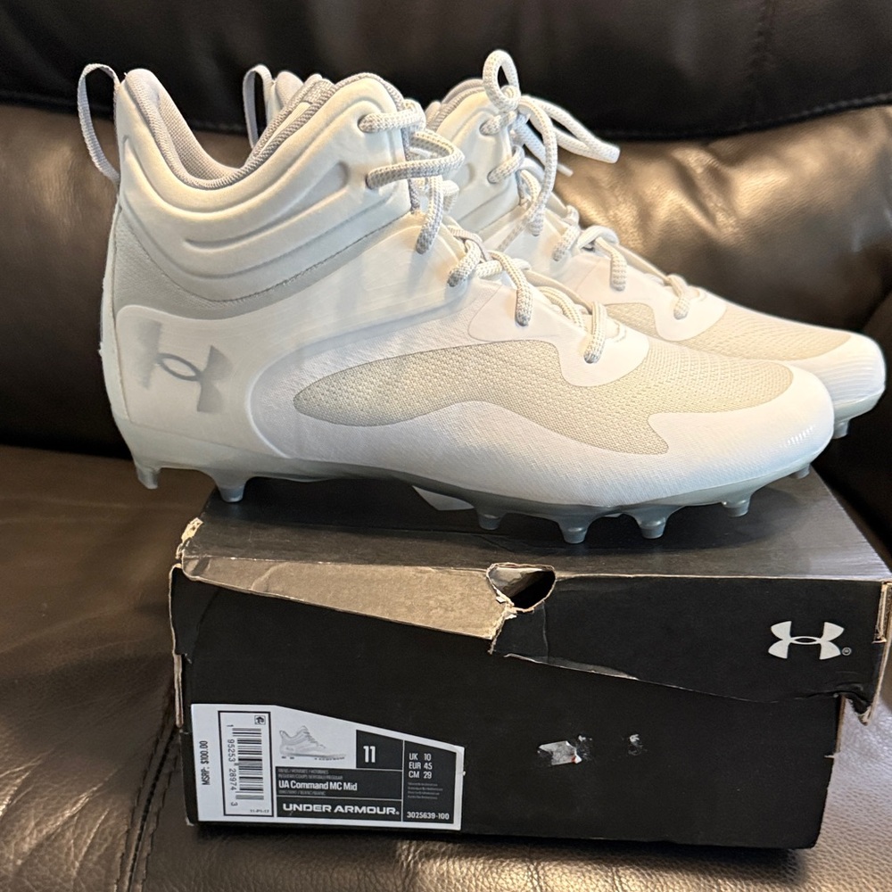 Under Armour Light Gray Football Cleats